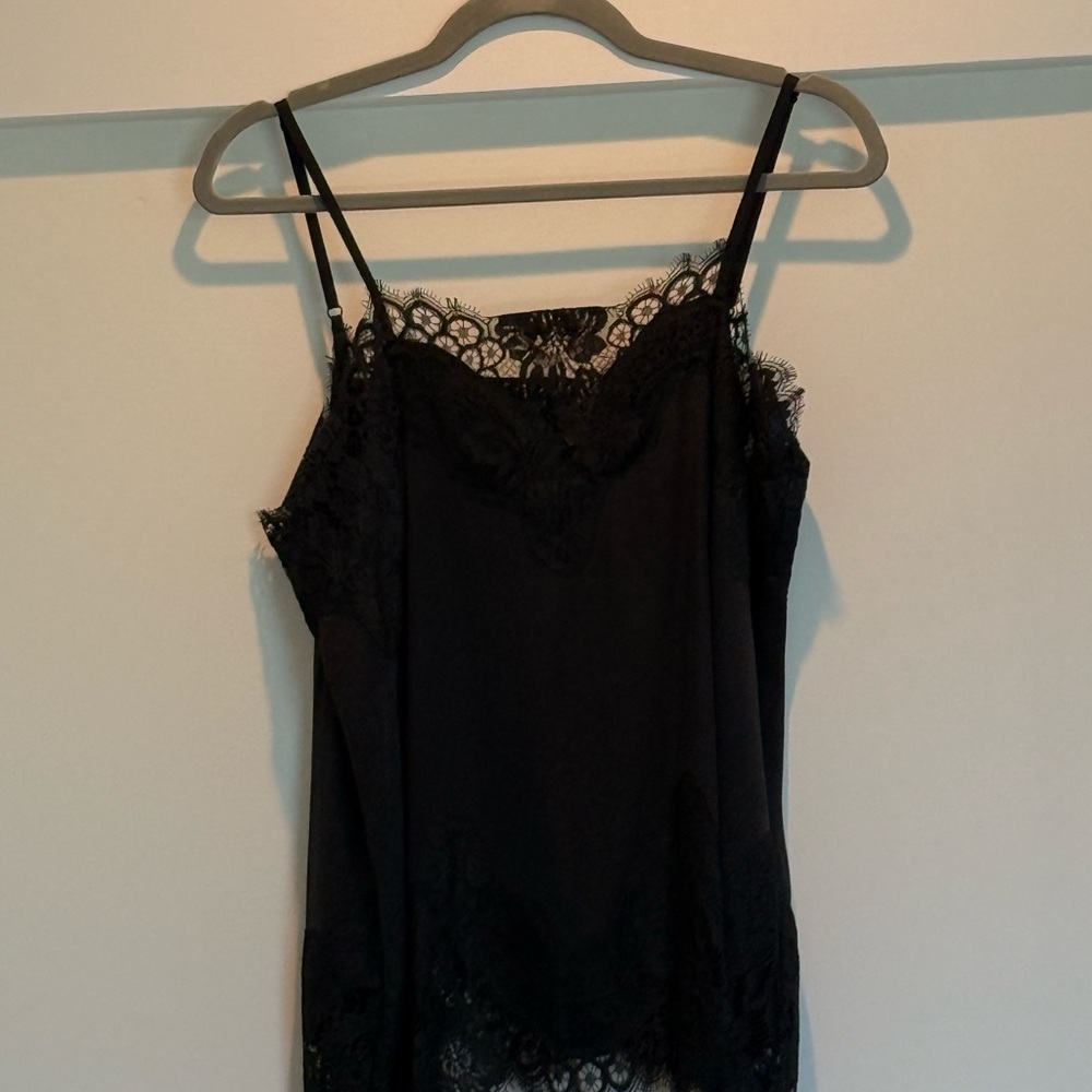 Alice + Olivia Black Lace Cami Top